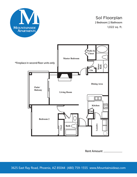 a floor plan of sofia apartments